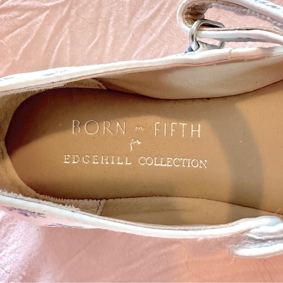 EdgeHill Collections White with Blue Flower Dress Shoes - Picture 5 of 5